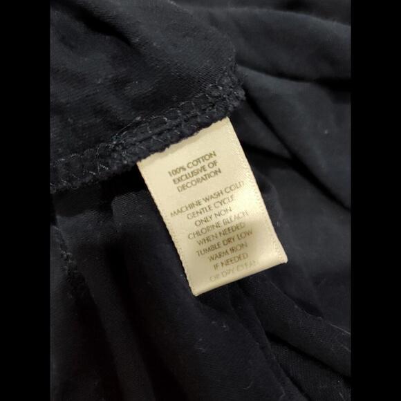 Loft Women's Large Navy Blue Short Sleeve Scoop Neck Lightweight Top Tee Shirt - Picture 10 of 10